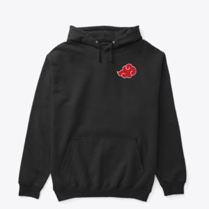 Akatsuki Clan Logosu Kırmızı Minimal Hoodie Anime | Oversize Hoodie | 100% Cotton