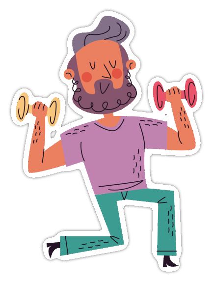 dumbell sticker