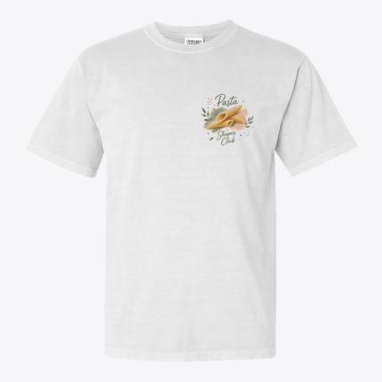 Pasta Shapes Club – Makarna Şekilleri Baskılı Tişört | Unisex Basic Tişört