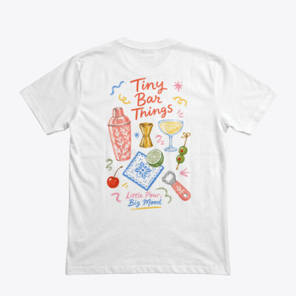 Tiny Bar Things Baskılı Unisex Tişört | Unisex Premium Tişört