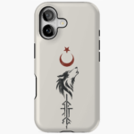 Phone Mockup 31586 front Bozkurt ve Göktürk Esintili Motif tasarımlı telefon kılıfı