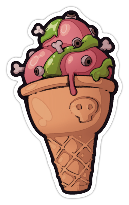 Frozen Brain | Die Cut | Mat | Laminasyonlu Sticker