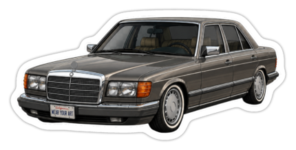 w126 Kahve | Die Cut | Mat | Laminasyonlu Sticker