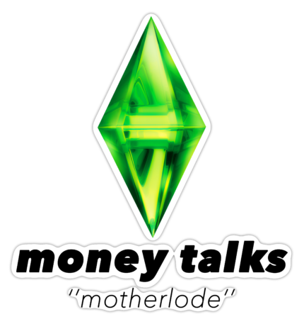 Money Talks | Die Cut | Mat | Laminasyonlu Sticker