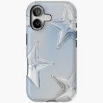 Phone Mockup 39102 front Liquid Silver Stars tasarımlı telefon kılıfı