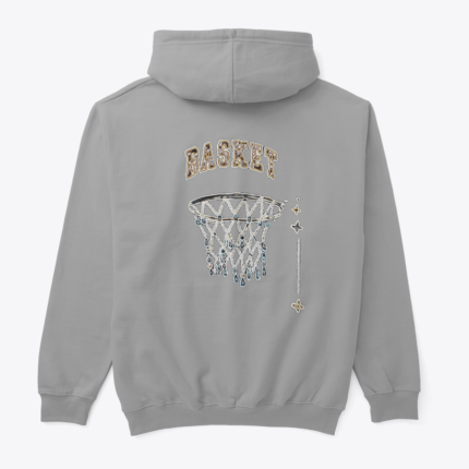 Kristal pota tasarımlı hoodie, arka görünüm