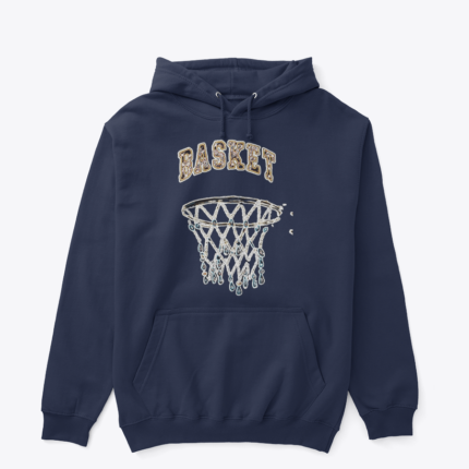 Kristal pota tasarımlı lacivert hoodie