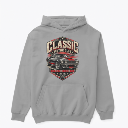Classic Motor Club Vintage Araba Hoodie