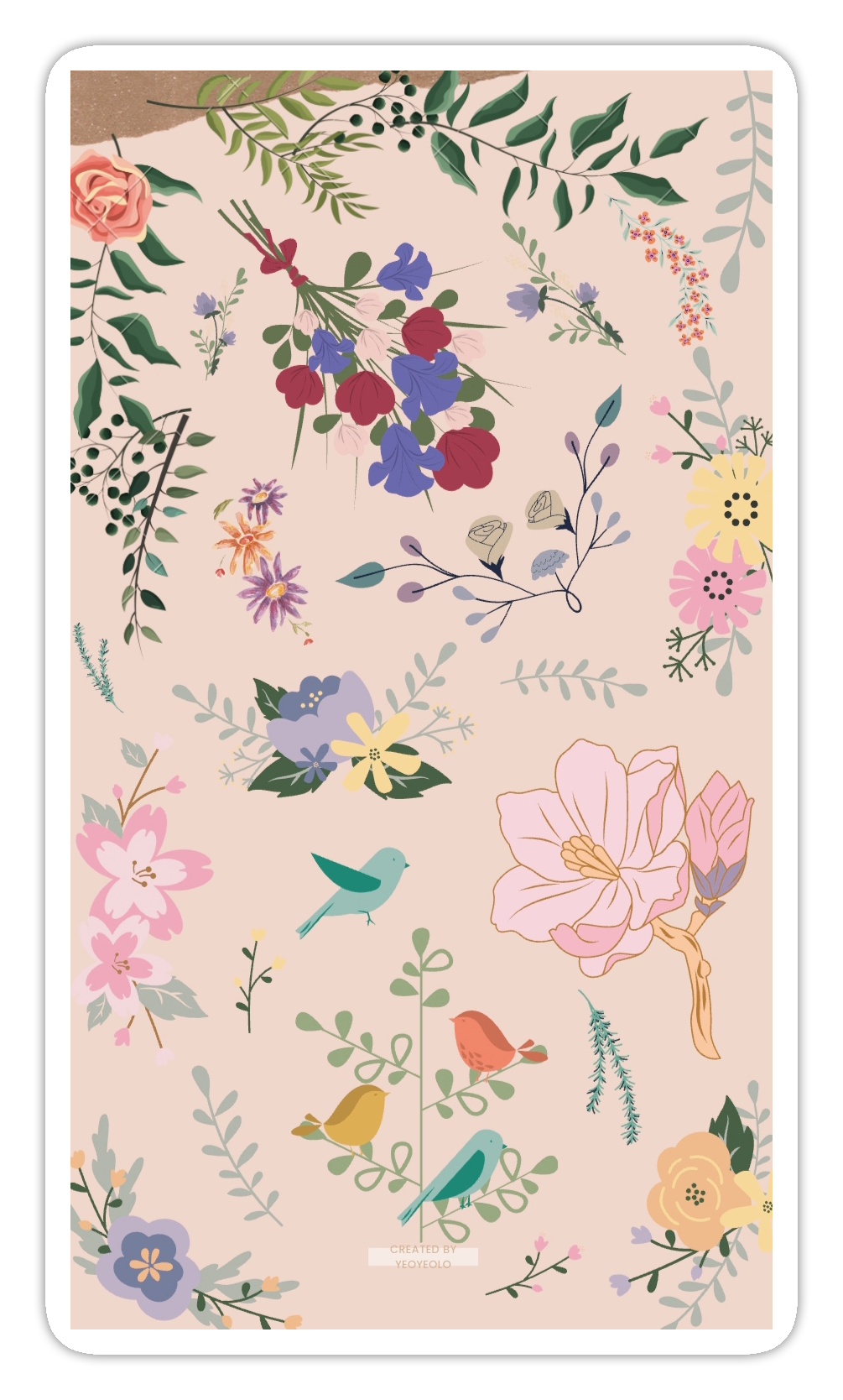 Sticker 53466 Flowerpower sticker
