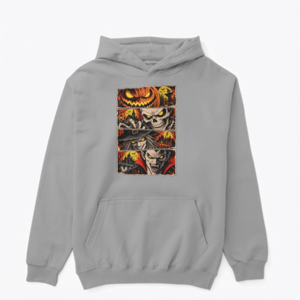 Four Faces of Halloween tasarımlı hoodie