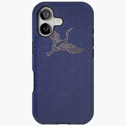 “Golden Tsuru” İndigo Mavi Telefon Kılıfı