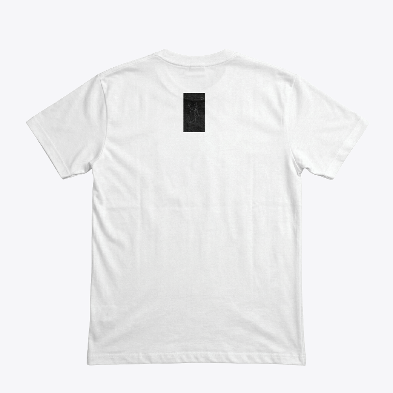 Clothing Mockup 54054 back Hy tasarımlı beyaz tişört, arka görünüm