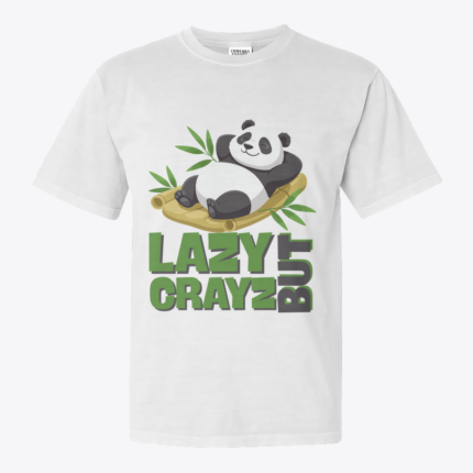 Lazzy But Crayz tasarımlı beyaz tişört