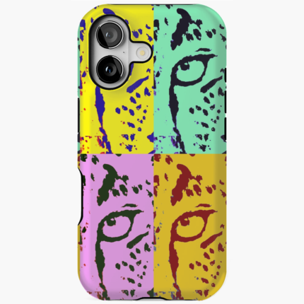 Leopard art tasarımlı telefon kılıfı