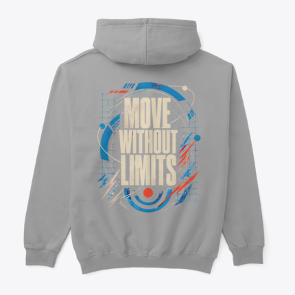 Minimalist Motivational Streetwear tasarımlı hoodie, arka görünüm