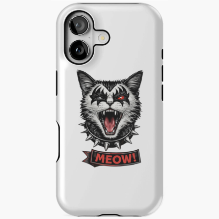 Punk Meow Rock Cat Telefon Kılıfı