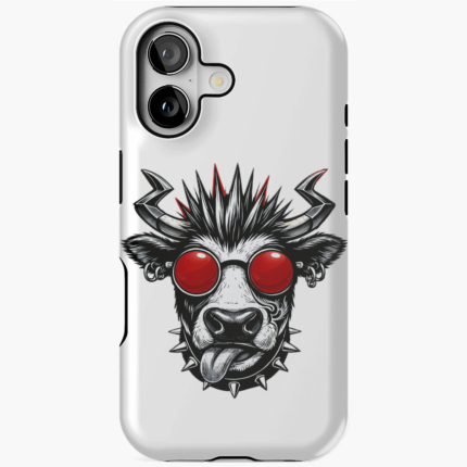 Punk Red Eyes Goat tasarımlı telefon kılıfı