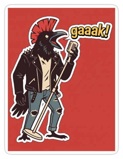 Rock Kültürü Koleksiyonu – Punk Karga sticker