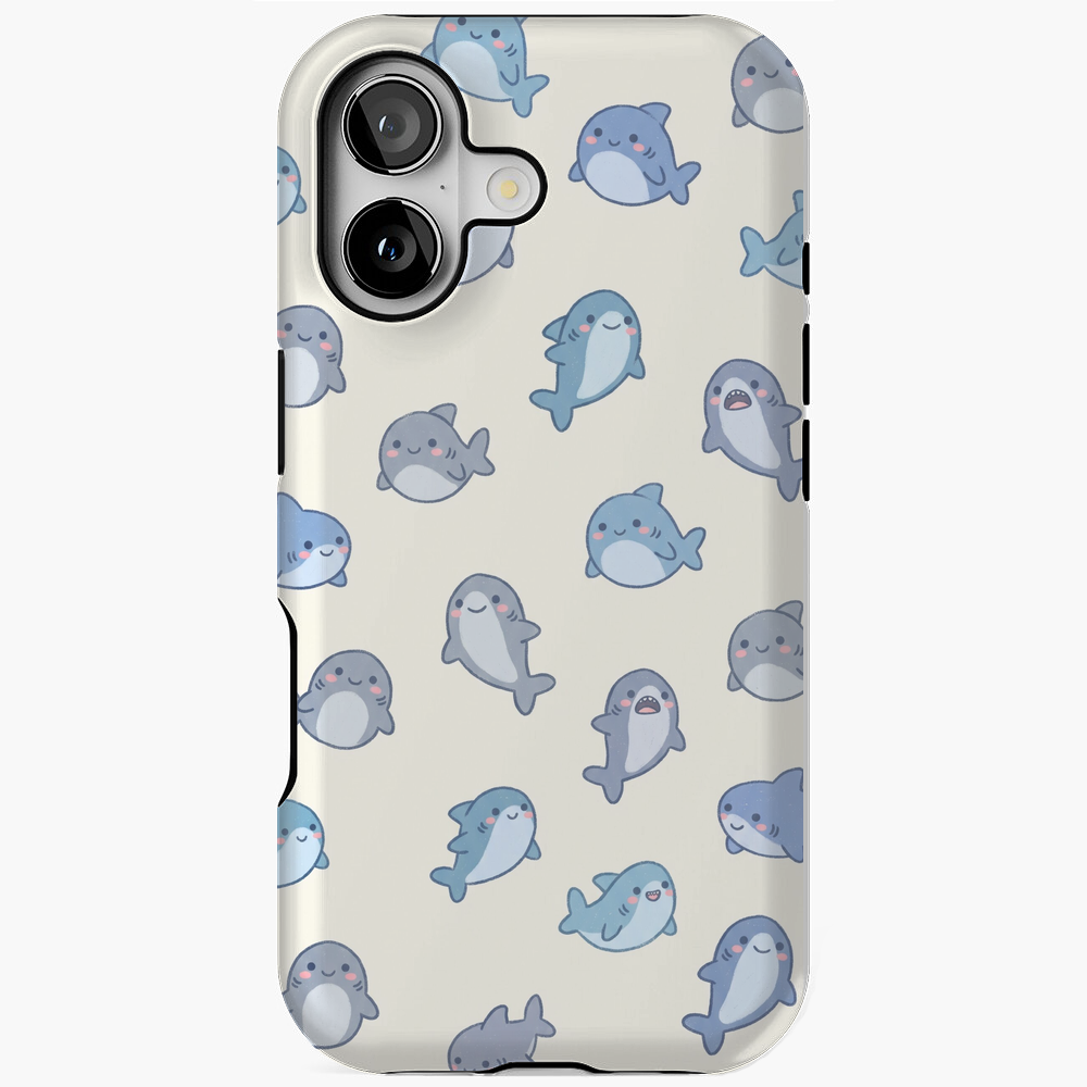 Phone Mockup 57303 front Sevimli Köpekbalığı Desenli Telefon Kılıfı