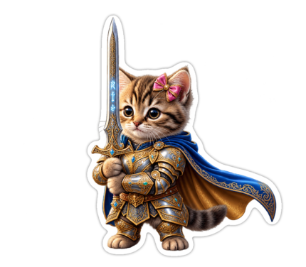 Silahşör Kedi sticker