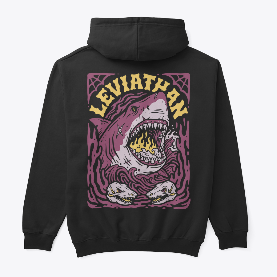 Sinir Krizlerim Temsili tasarımlı siyah hoodie, arka görünüm