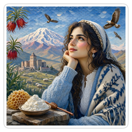 TWOCHE STUDIO Ağrı Dağı Bohem Gün Batımı Sticker