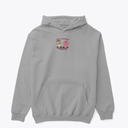 Vintage Retro Donut & Kahve 1930’lar Maskot – Best Friends Forever tasarımlı hoodie